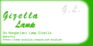 gizella lamp business card